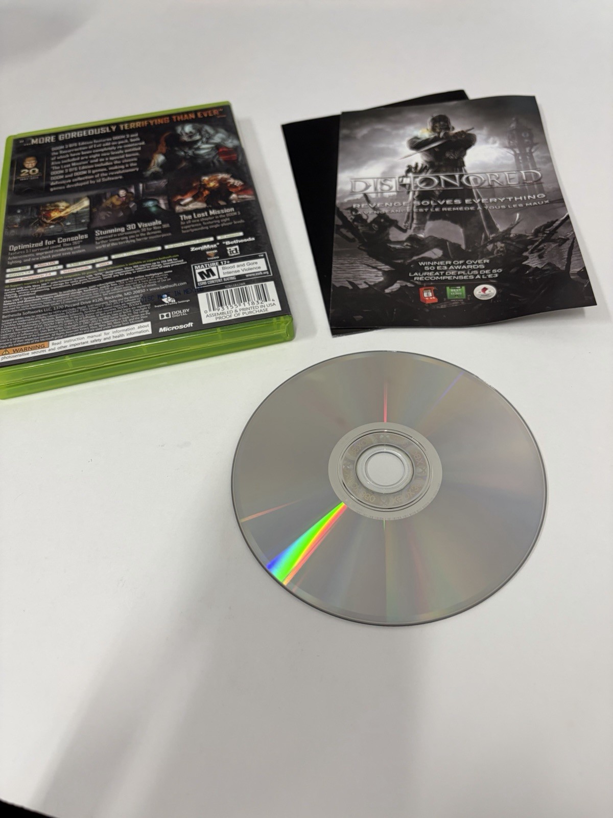 Doom 3 — BFG Edition (Microsoft Xbox 360, 2012) Complete Tested CIB