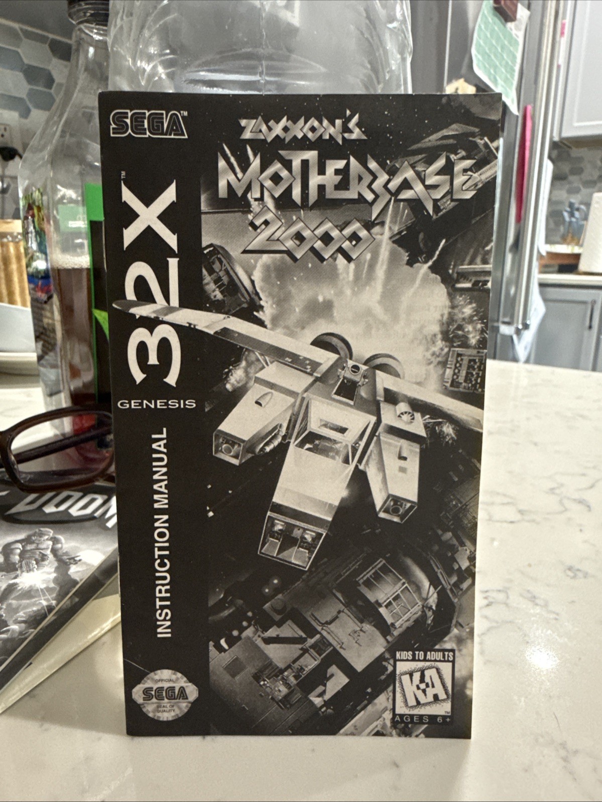 Zaxxon’s Motherbase 2000 (Sega 32X, 1995) Manual Only Mint !