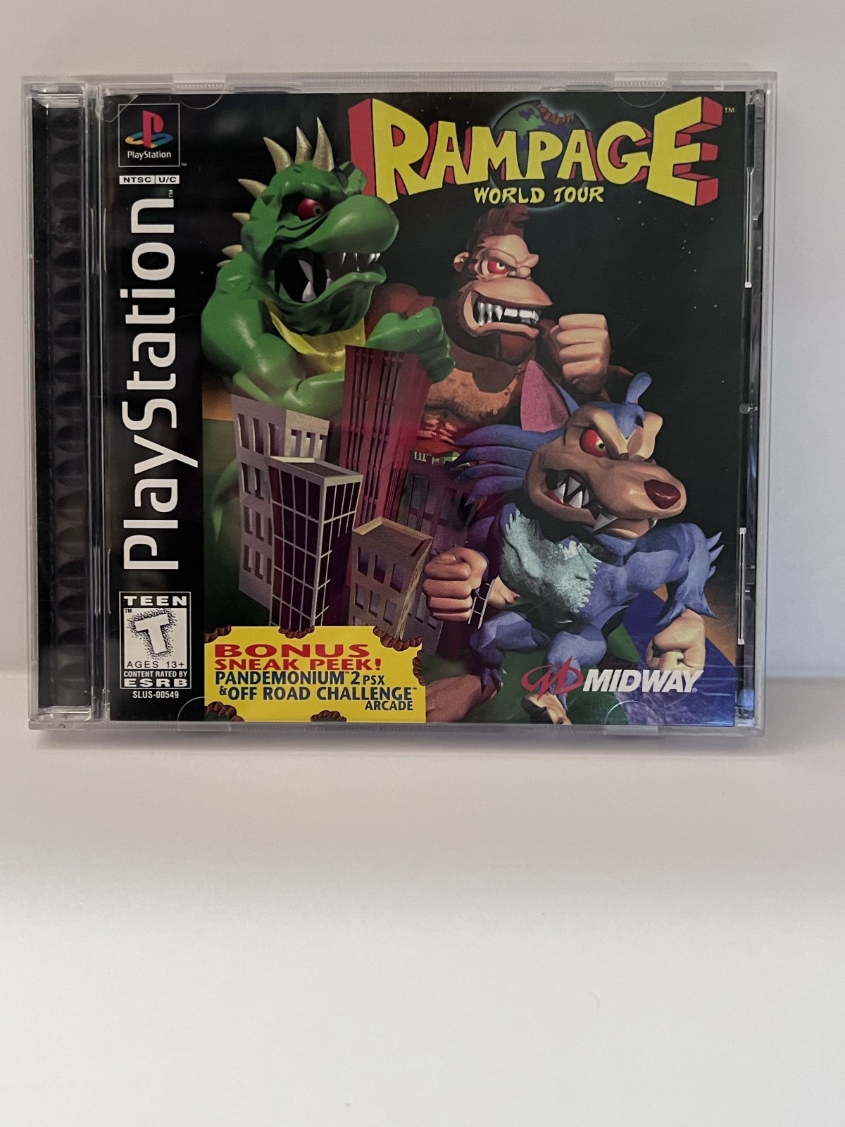 Rampage World Tour – Sony PlayStation 1 *CIB* *Tested & Working* w/ Reg Card