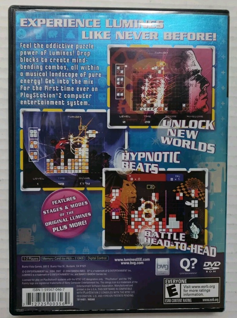 PlayStation 2 Combo – Lumines & Mojo Pre-Owned Both CIB Read Description