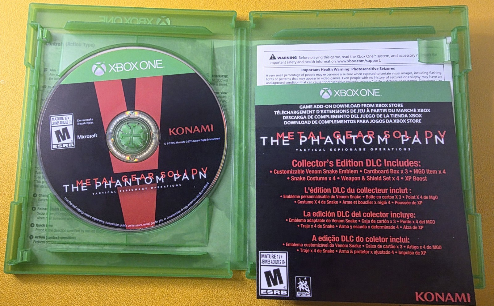 Metal Gear Solid V: The Phantom Pain (2015) Microsoft Xbox One CIB Tested Works