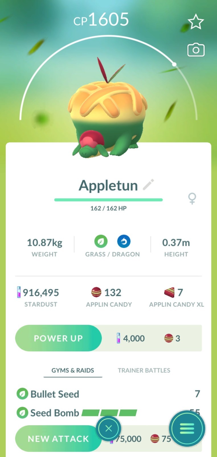 Pokémon Appletun (Applin Evolution) Go TD