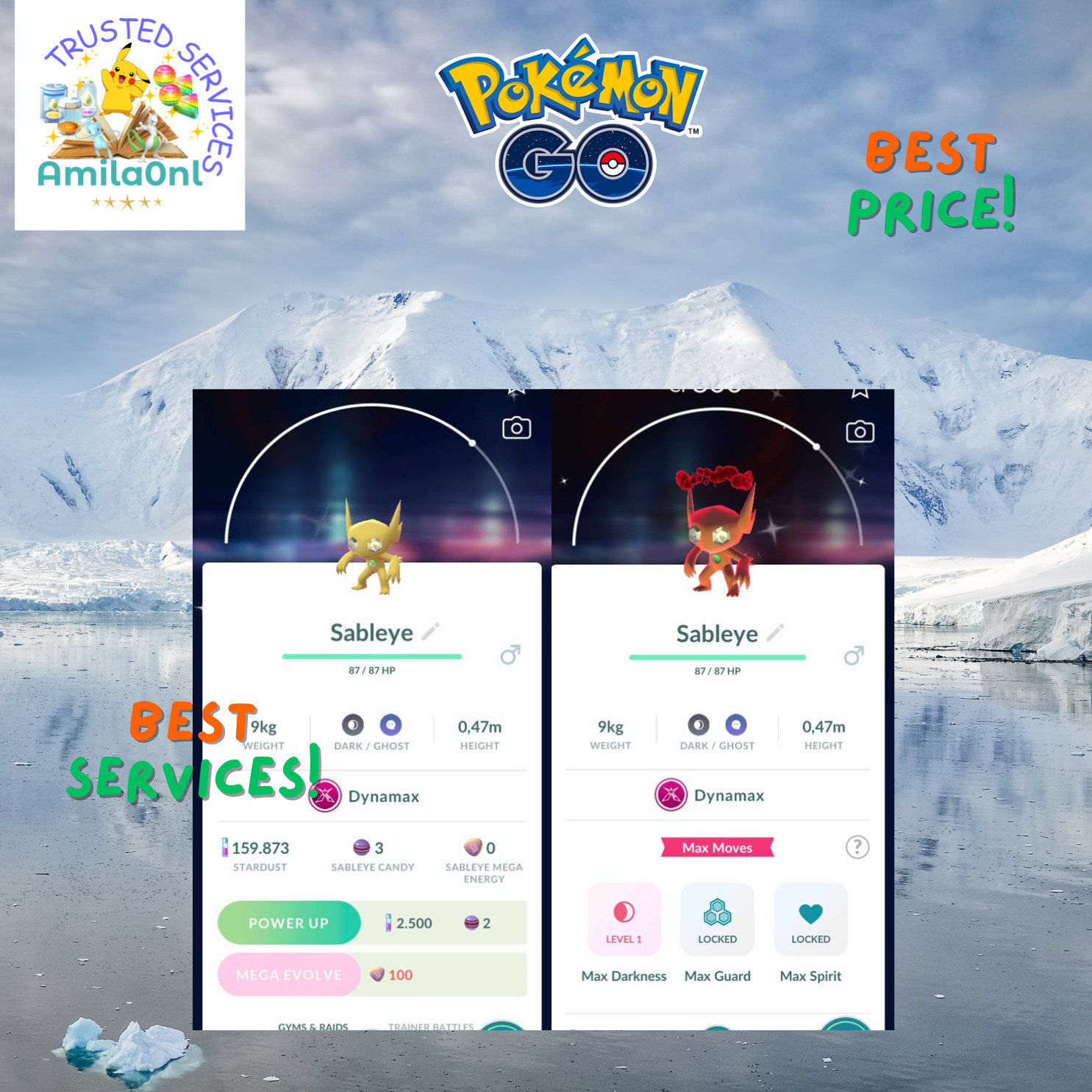 Pokémon Go | Shiny Sableye Dynamax | Mini PTC Or Trade 20K Stardust