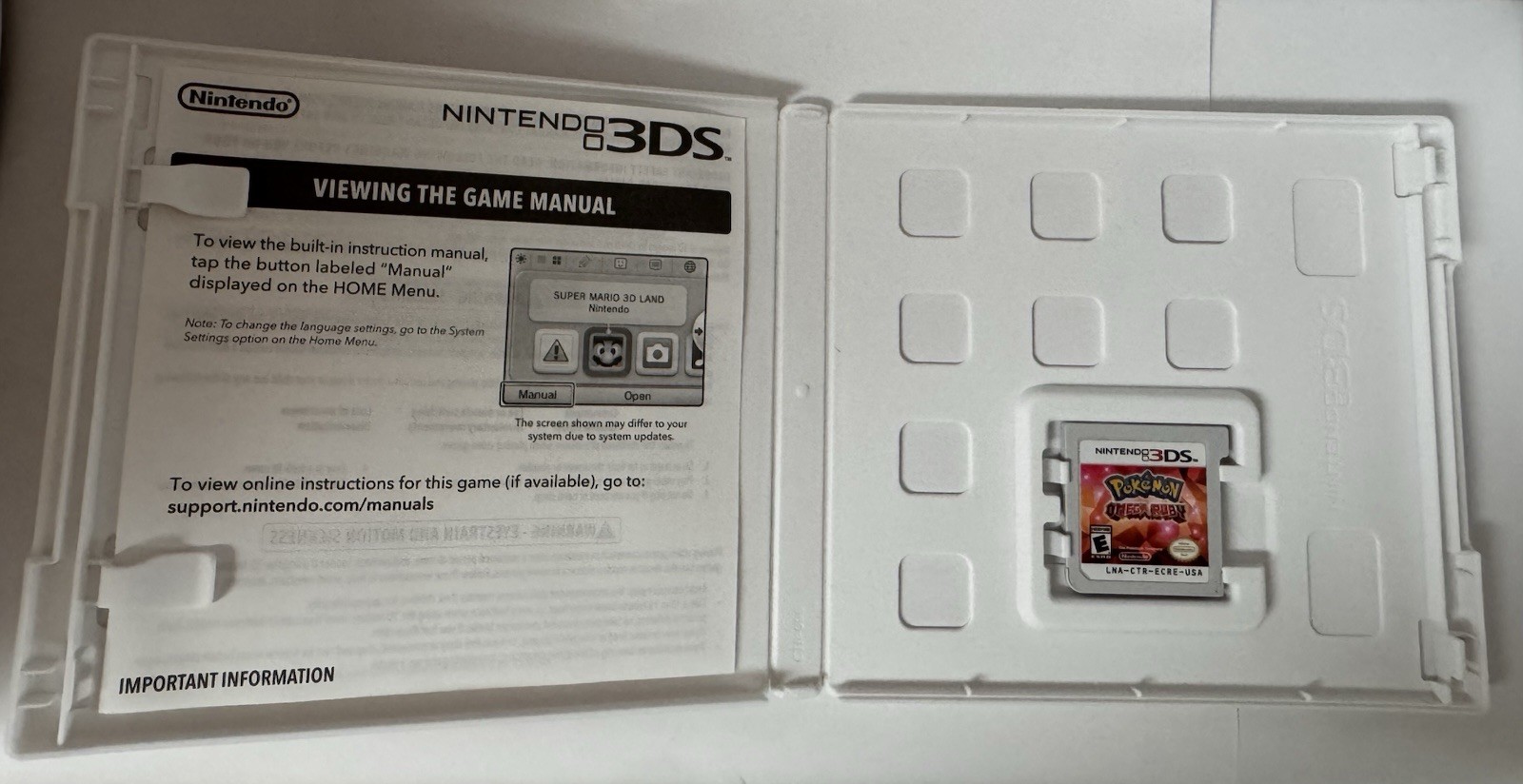 Nintendo Pokémon Omega Ruby for Nintendo 3DS w/ Manual Included (2014)