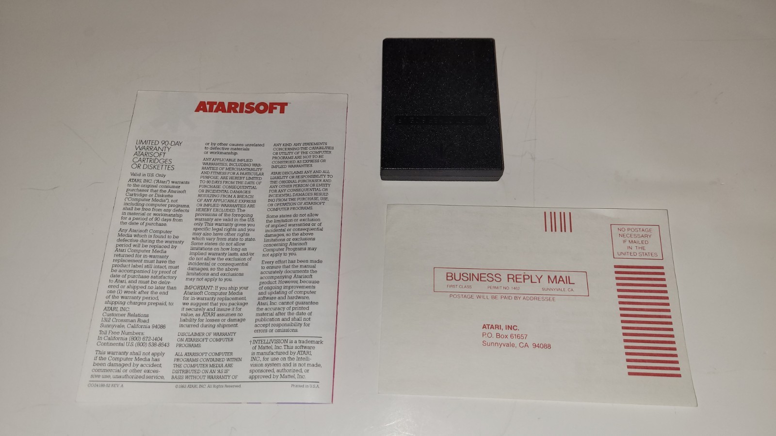 Defender Intellivision Game in Original Box w/Manual & Registration Card
