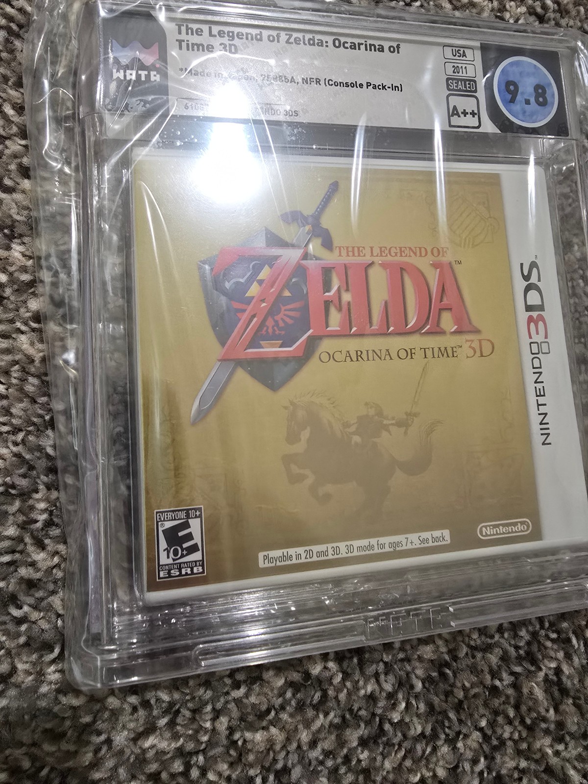 The Legend of Zelda: Ocarina of Time 3D WATA=PSA 9.8 A++ Not VGA/CGC First Print