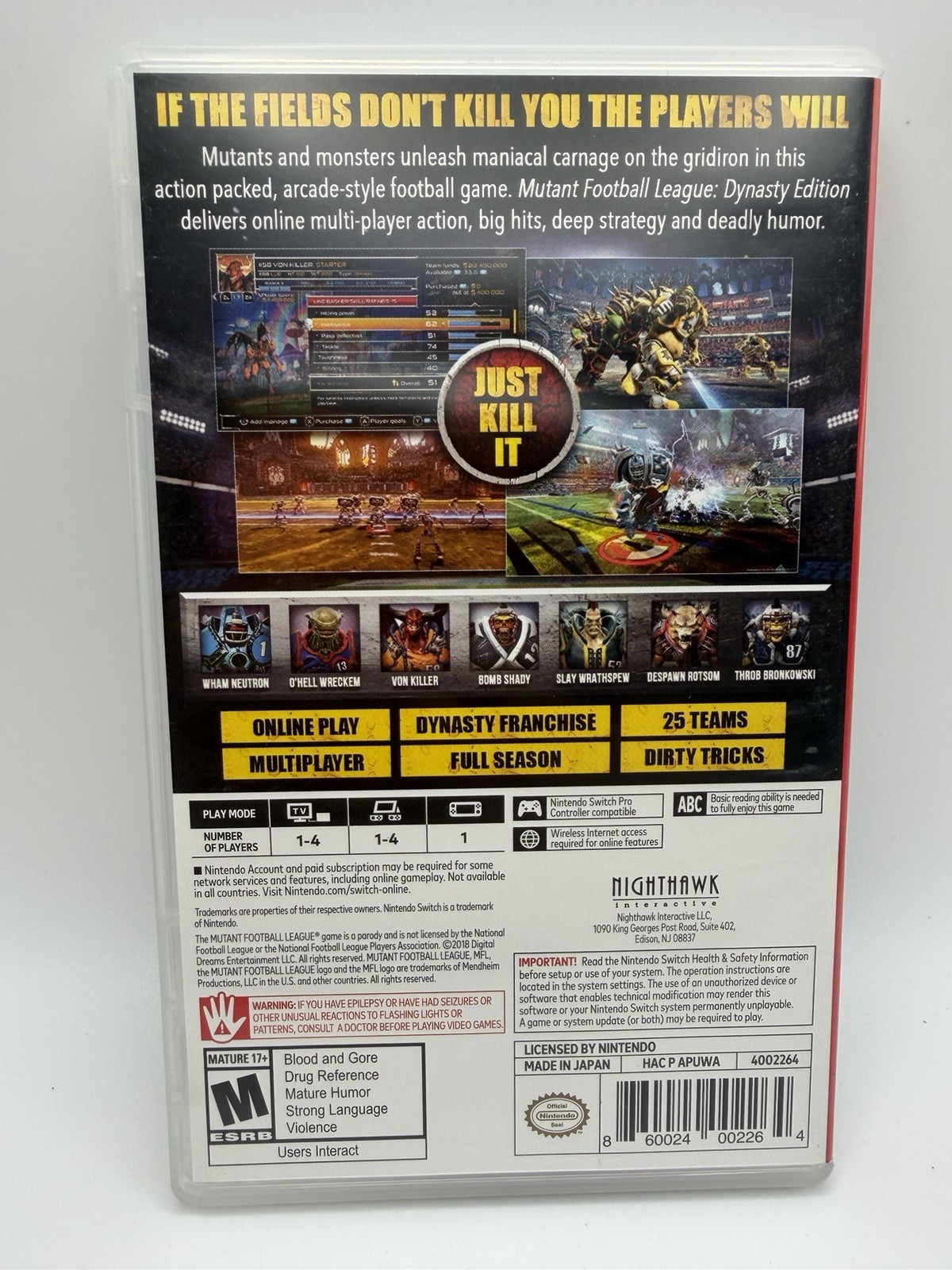 Mutant Football League: Dynasty Edition (Nintendo Switch, 2018)