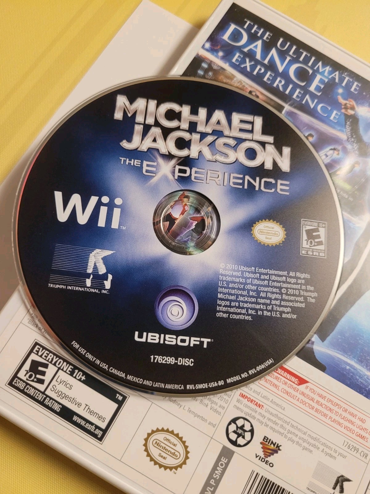 Michael Jackson The Experience for Nintendo Wii 2010 Complete USA