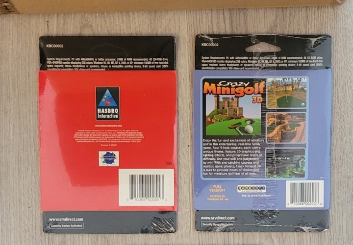Gamesoft PC Game Lot (Crazy Minigolf 3D, Milton Bradly Board Games)
