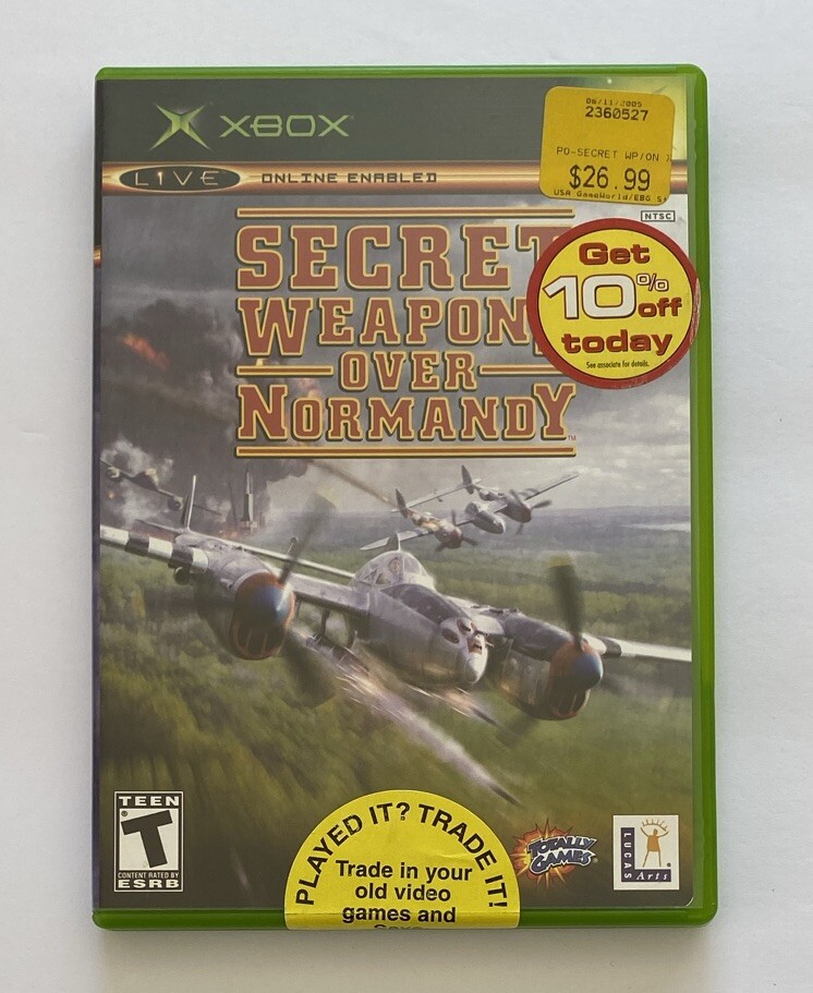 Secret Weapons Over Normandy (Microsoft Xbox, 2003) Complete With Manual