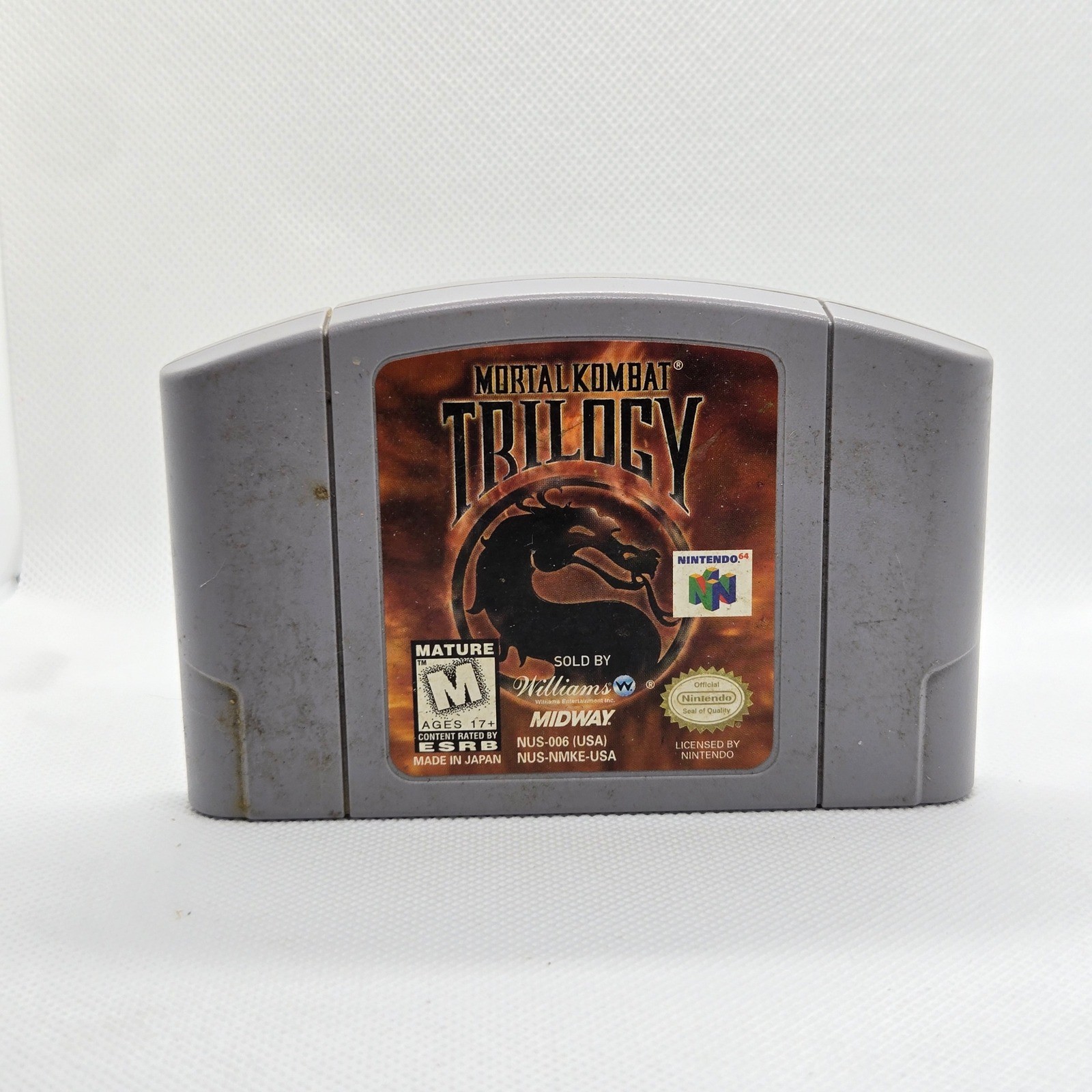 Nintendo N64 Mortal Kombat Trilogy MidWay Authentic Game Cartridge Tested