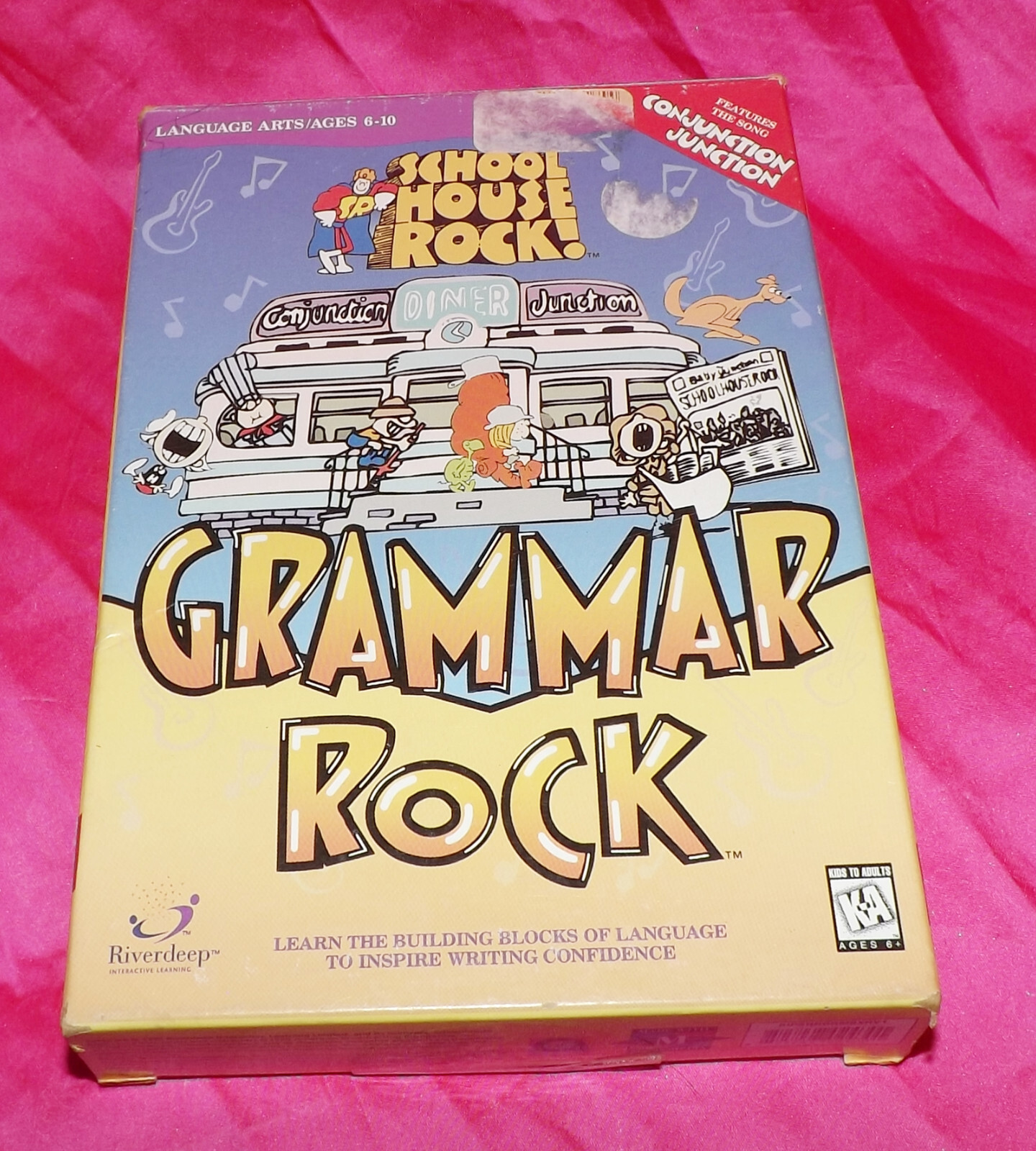 🎮 PC MAC CD-ROM SCHOOLHOUSE ROCK – GRAMMER ROCK GAME & BOX THE LEARNING COMPANY
