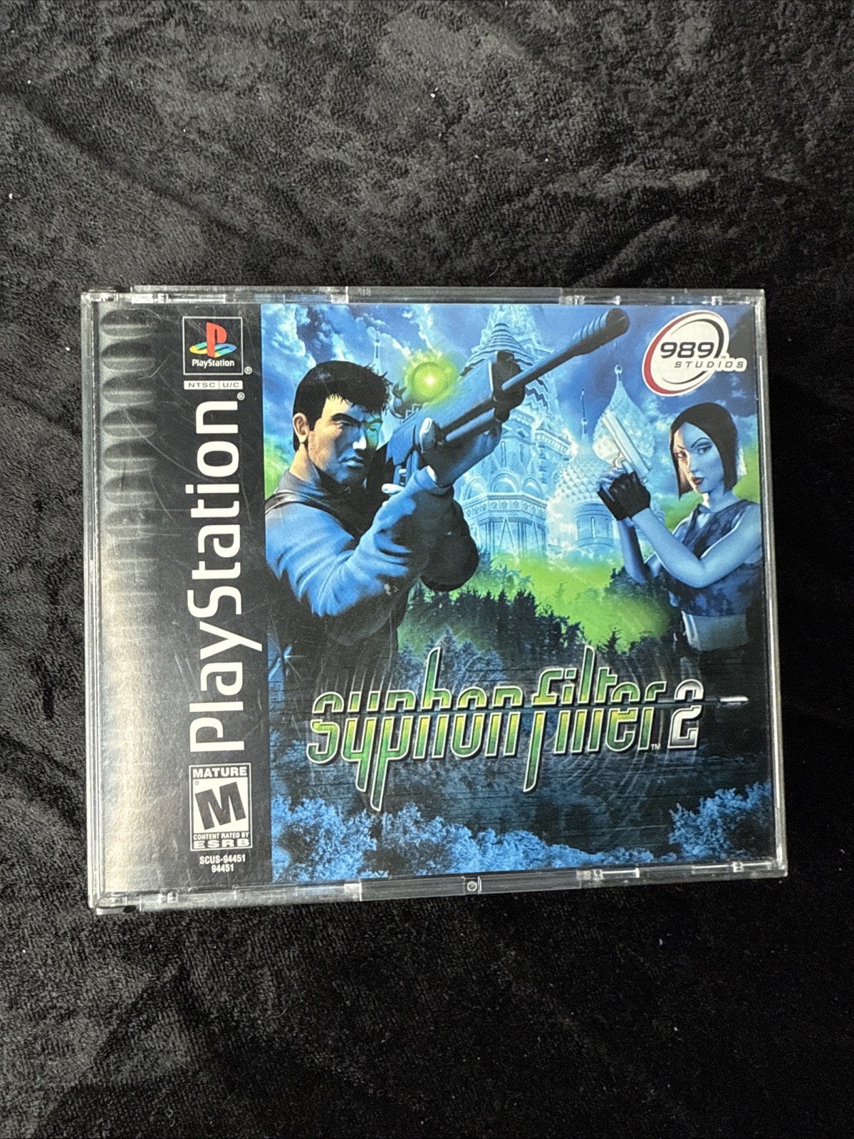 Syphon Filter 1 & 2 PS1 Bundle + Survival Kit Inserts Manual Phone Card