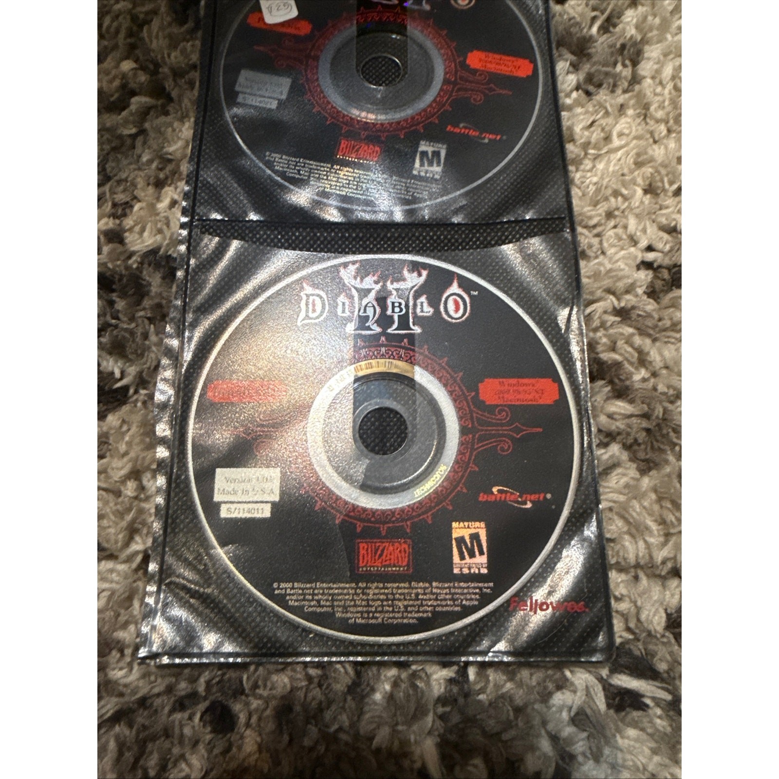 PC Game Lot Command & Conquer Tiberian Sun + Diablo II Discs Only