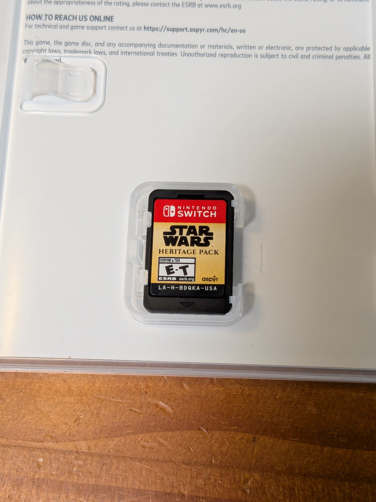 Nintendo Switch Star Wars Heritage Pack – 7 Classic Games aspyr Case & Sleeve