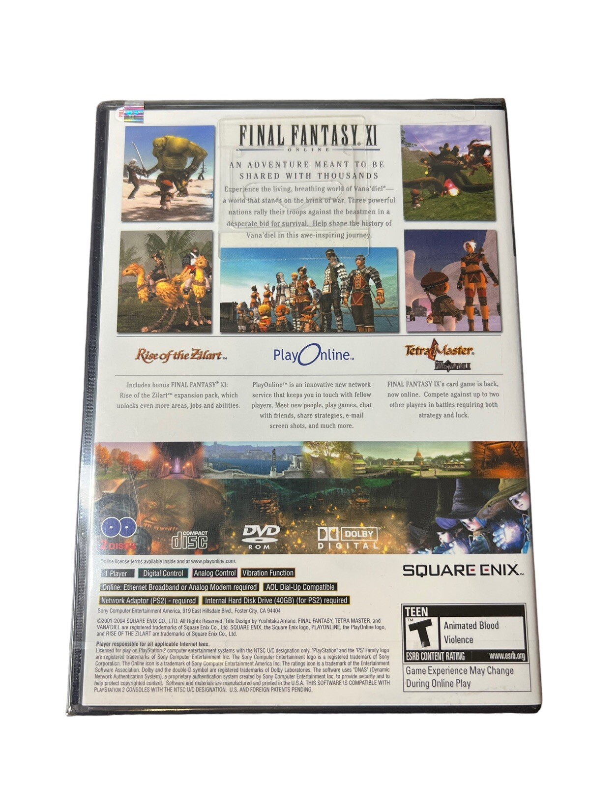 Final Fantasy XI Online (Sony Playstation 2, 2004) PS2 Brand New Sealed
