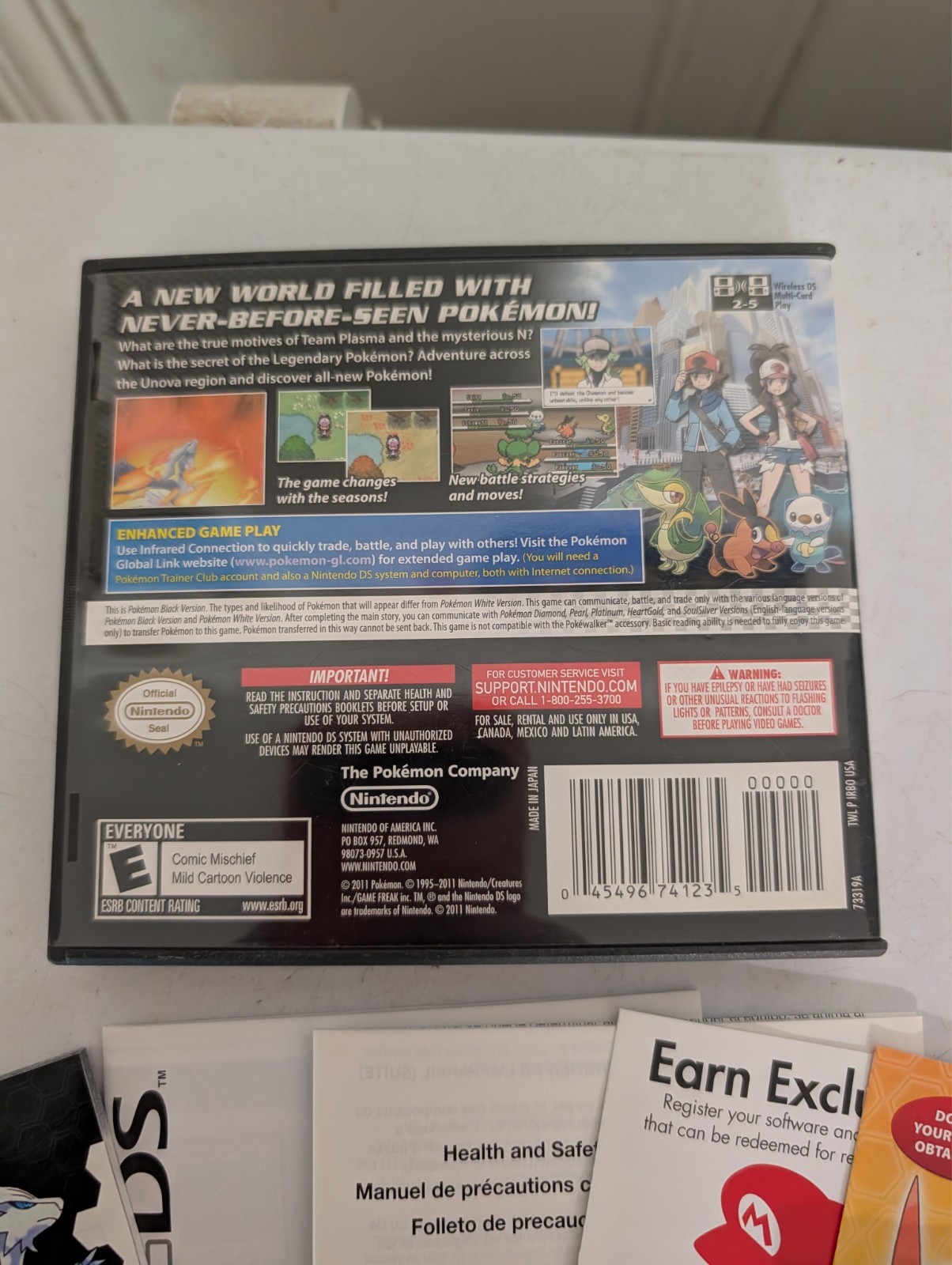 Pokemon Black Version – Nintendo DS – Complete Cib – Tested – Authentic