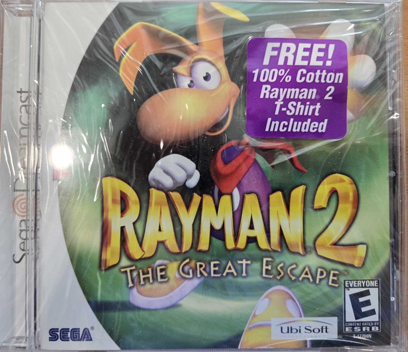 Rayman 2 The Great Escape New Factory Sealed For Dreamcast Missing the T-Shirt