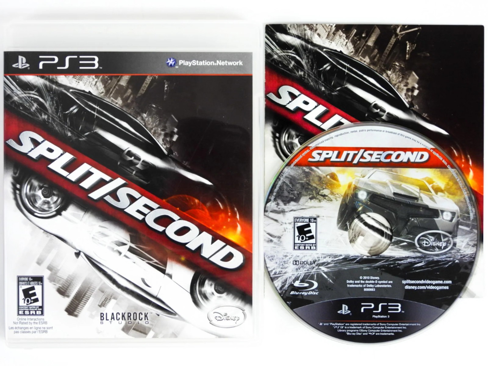 Split Second PS3 CIB Complete in Box Tested Manual Included Disney Racing OOP