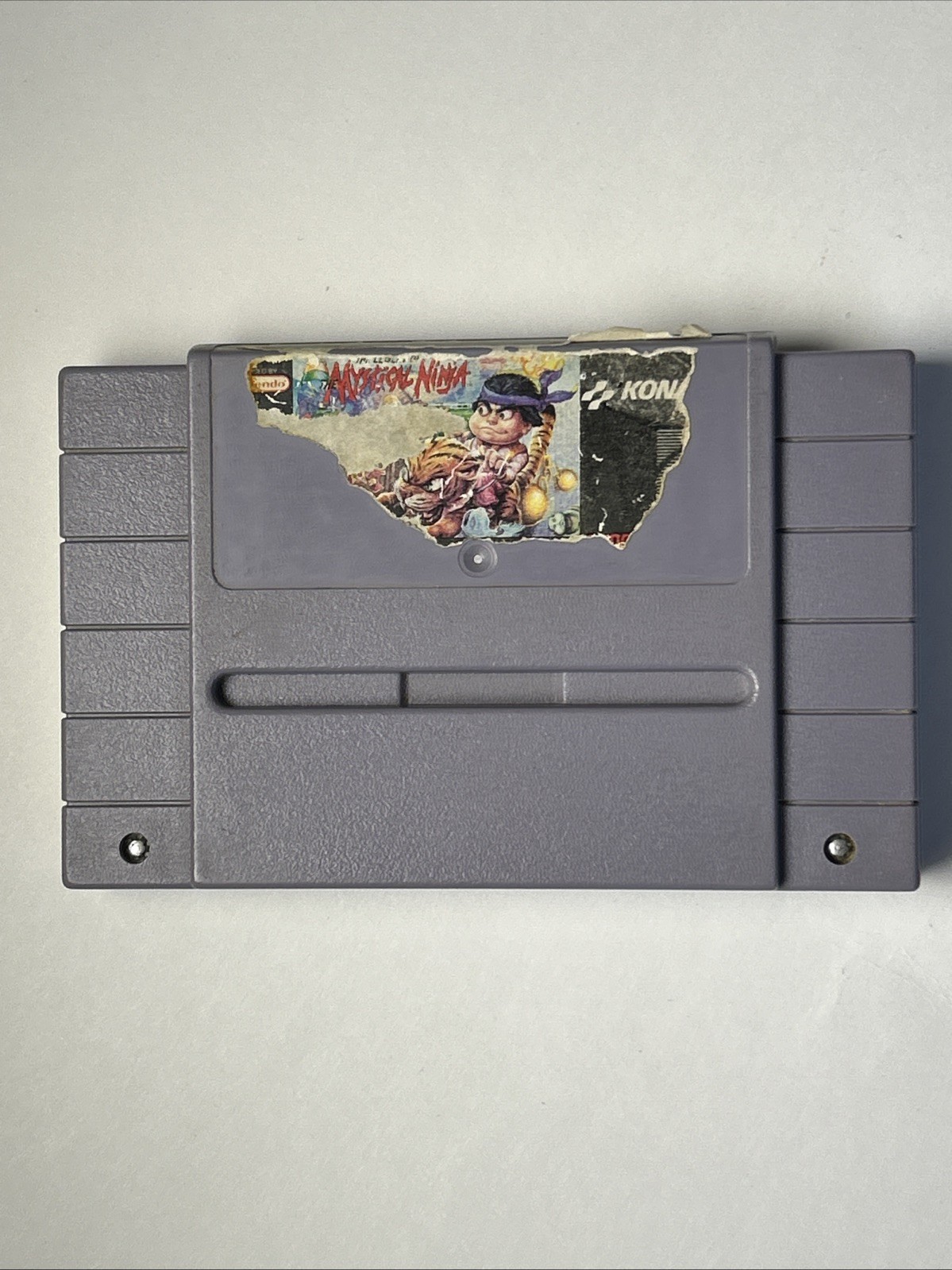 Legend of Mystical Ninja (Super Nintendo Entertainment System, 1992) Label Damag
