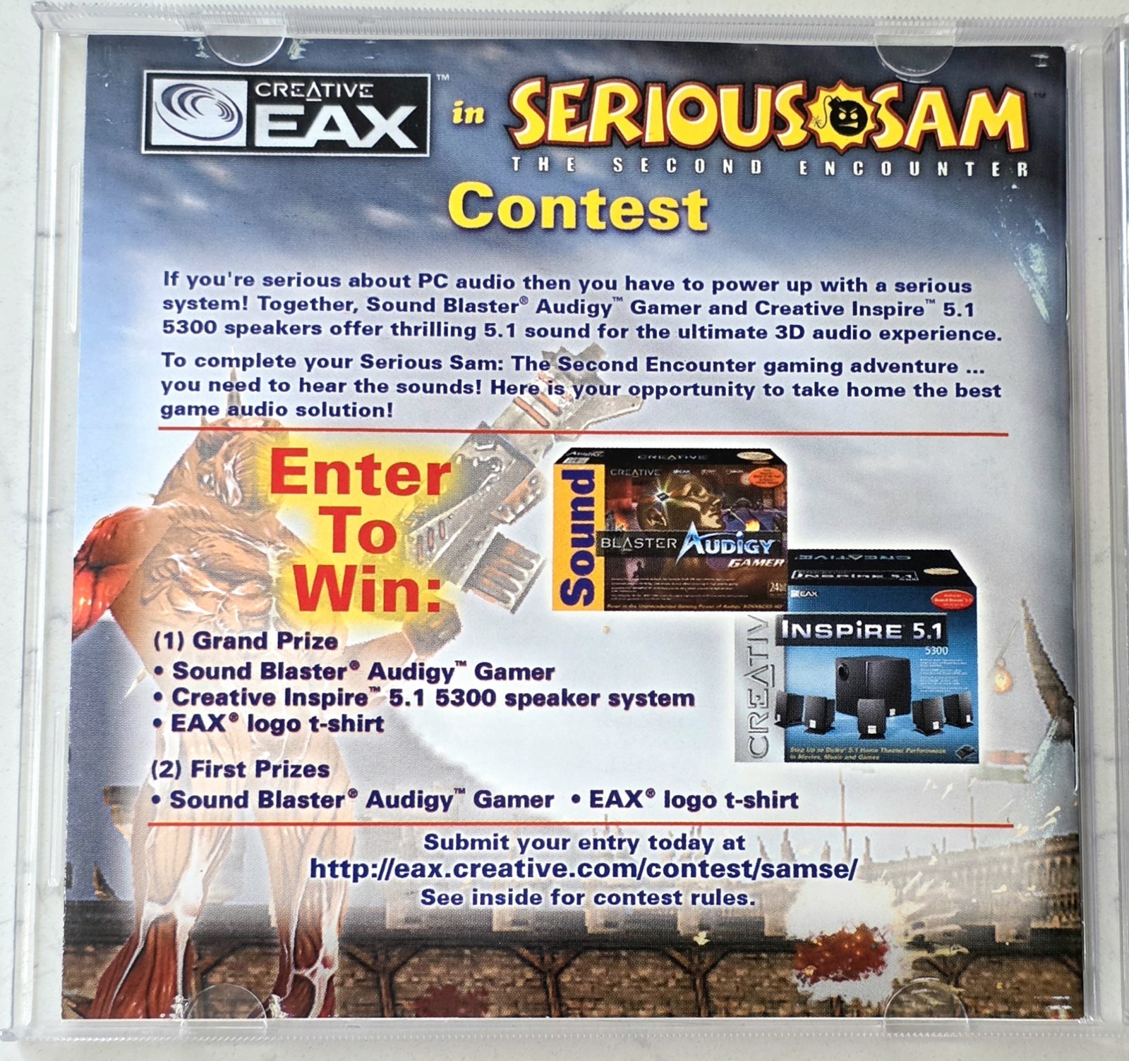 Serious Sam: The Second Encounter Game M (PC, 2001) – Complete w/Manual & Case