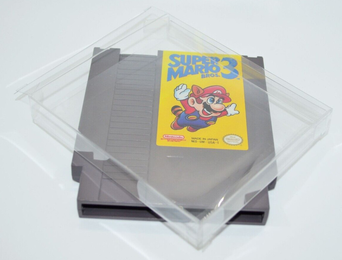 5 Plastic Protective Protector Cases Sleeve Display For Nintendo NES Cartridges