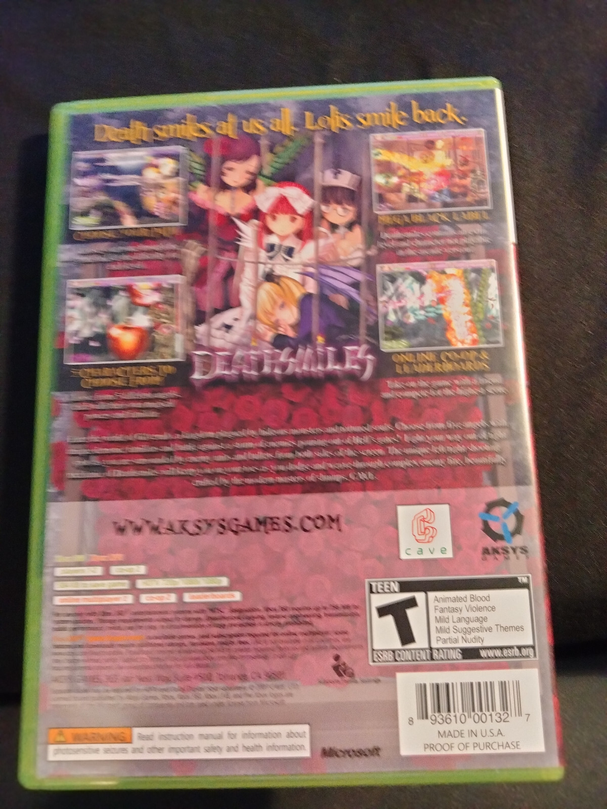 Deathsmiles – Limited Edition (Microsoft Xbox 360) CIB faceplate, game, cd STG