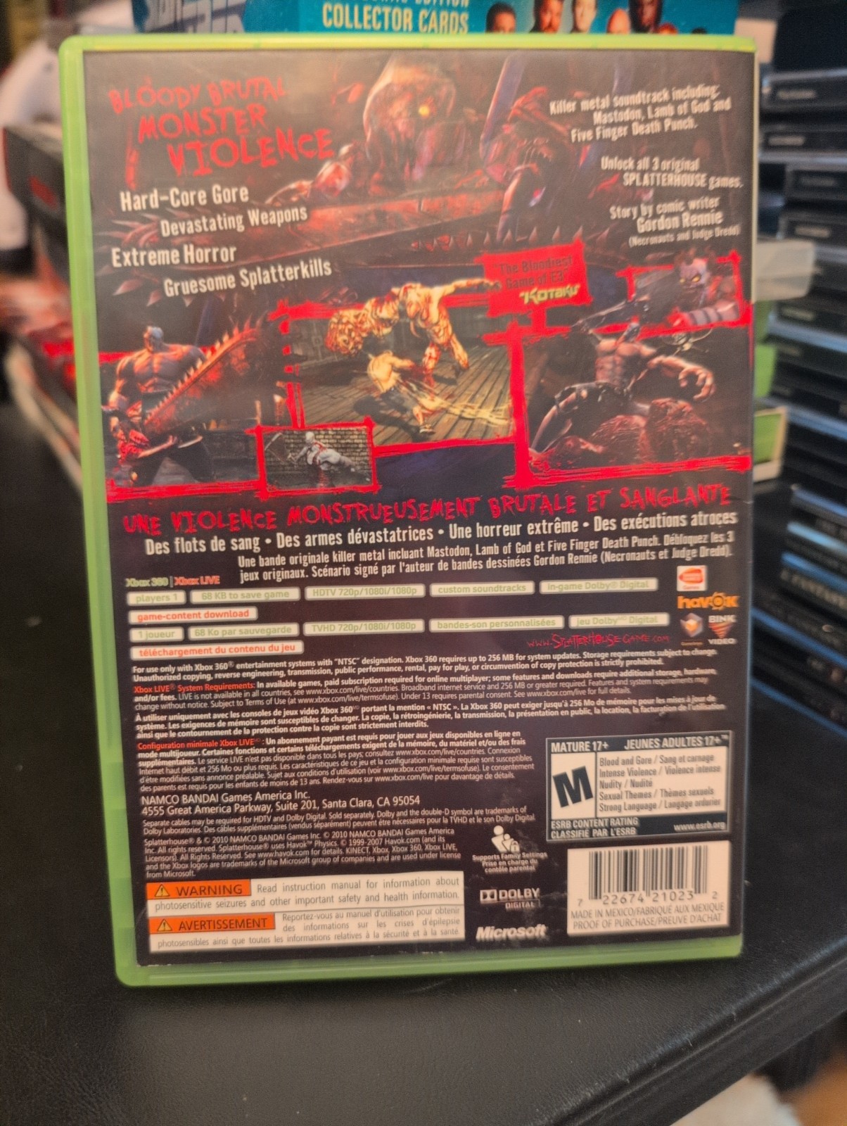 Splatterhouse – **COMPLETE IN BOX + MANUAL CIB** – Xbox 360 – HORROR