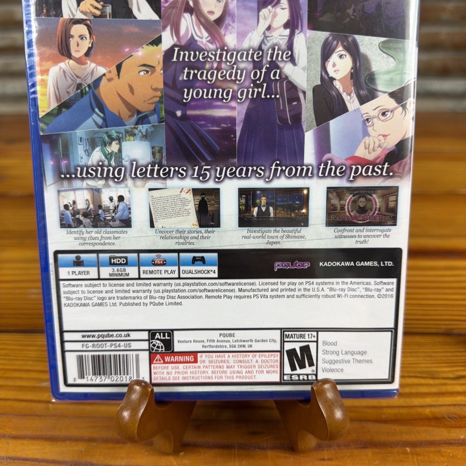 Root Letter (Sony PlayStation 4, 2016) PS4 – New – Sealed