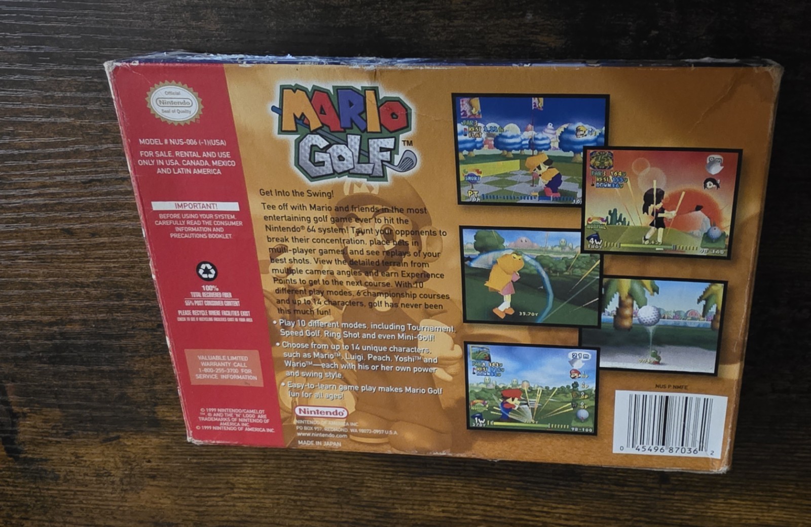 Boxed Mario Golf AUTHENTIC. Nintendo N64 GREAT Working Game. N64 With Booklet.