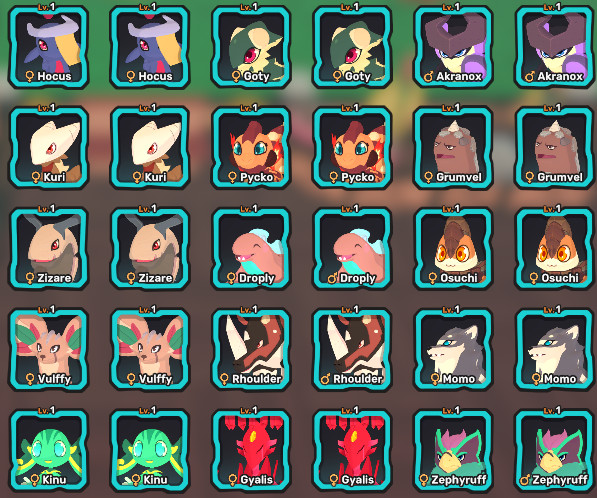 Temtem – All Perfect 7/7SVs with All Egg Moves – Choose the trait you want