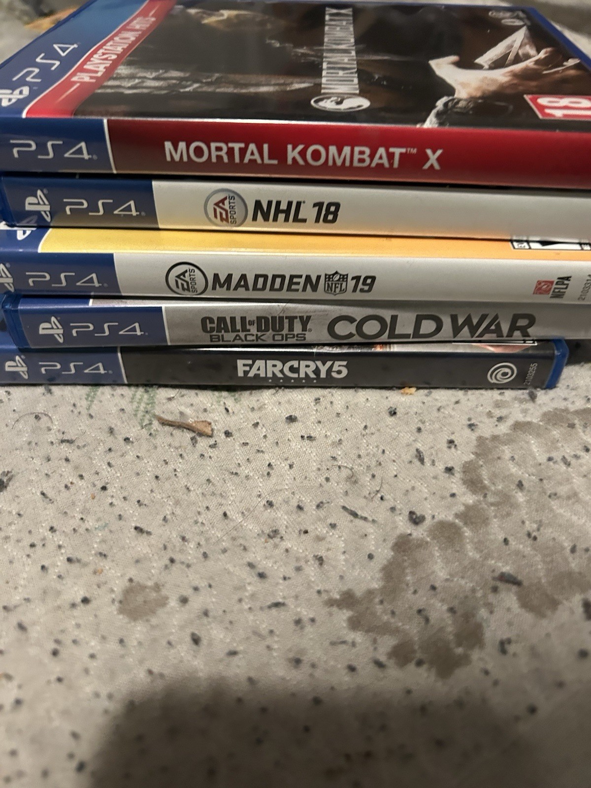 Lot Of 5 Sony PlayStation 4 Games/Discs W/ Cases: FarCry NHL,COD, Etc..