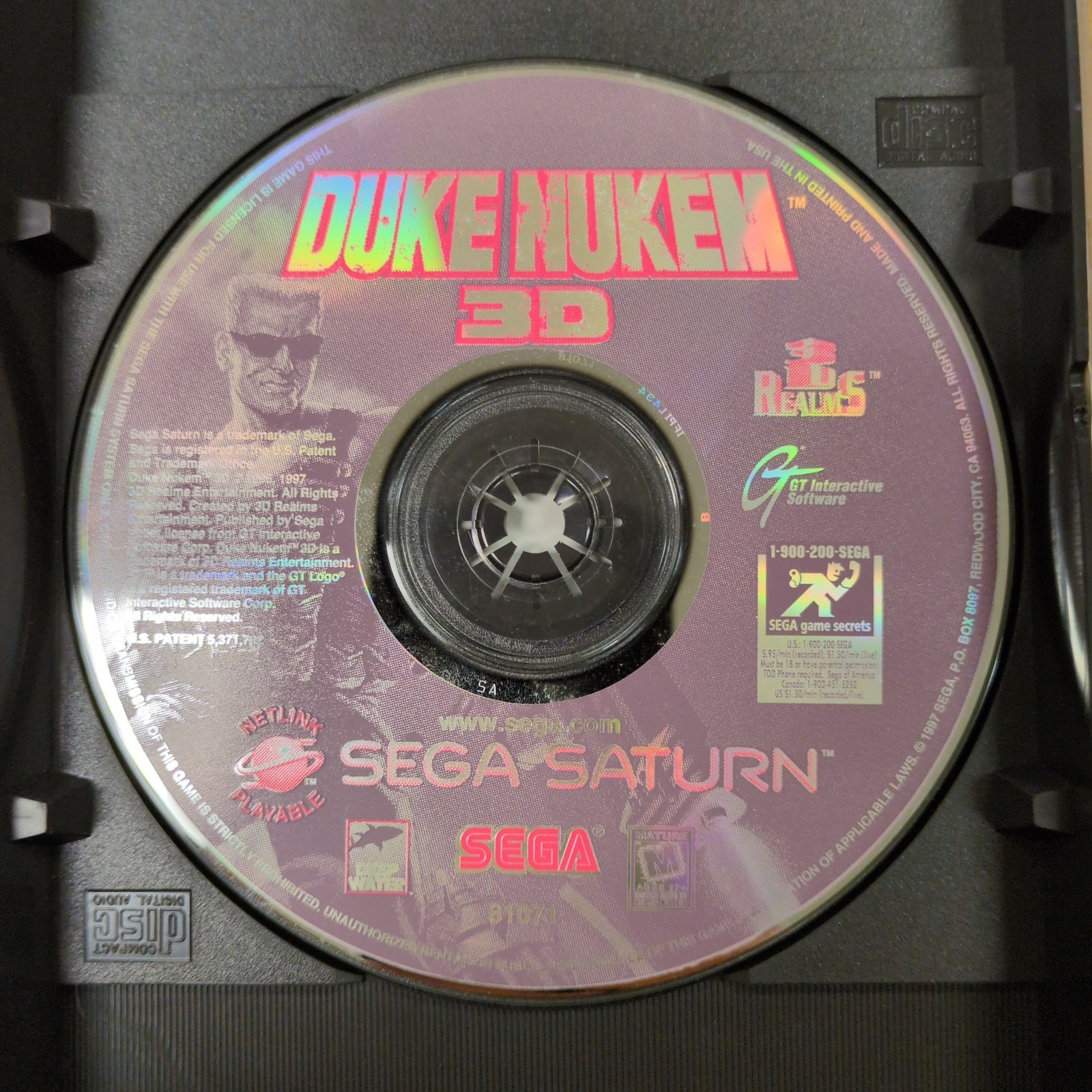 Duke Nukem 3D CIB W/ Manual Dust Jacket – Sega Saturn – CLEAN DISC