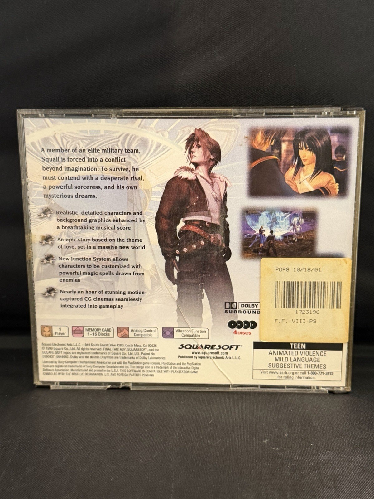 Square Final Fantasy VIII (Final Fantasy Series) PS1 NTSC-U/C Manual