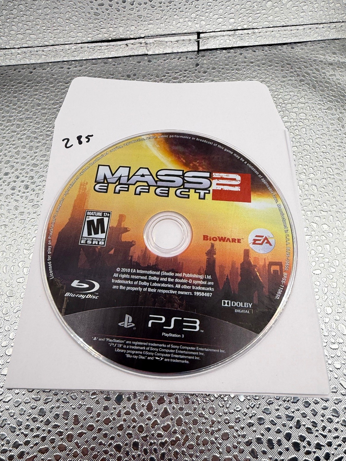Mass Effect 2 PlayStation 3 Video Game Action RPG Sci-Fi