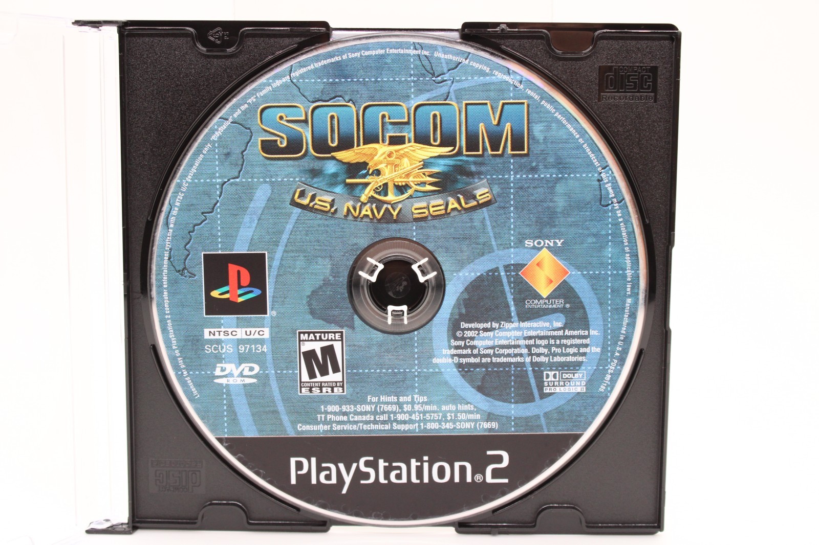 Refurbished PS2 SOCOM US Navy Seals 1 Disc Only Mint Clean Good Pristine BL