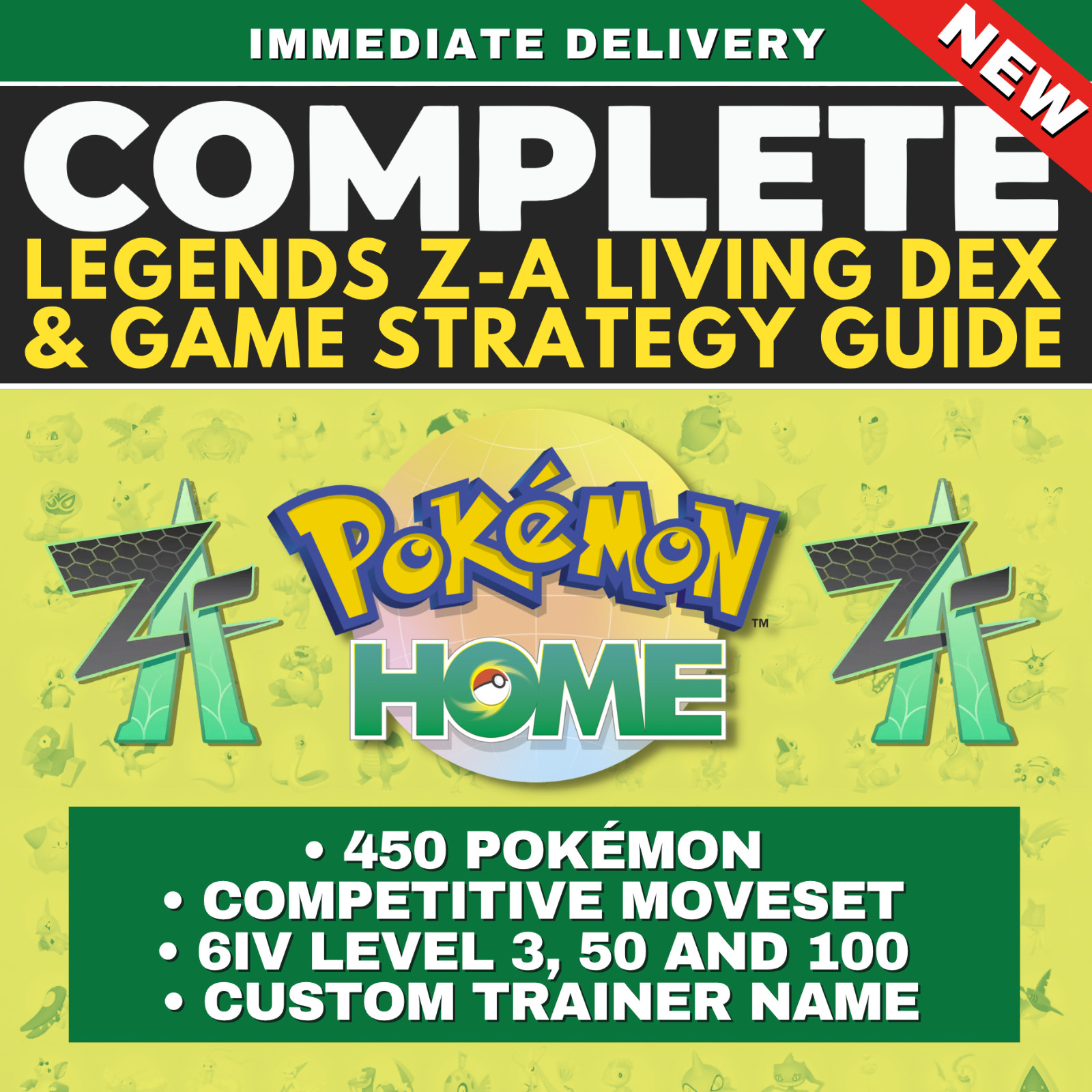 Legends Pokémon Z-A Complete Shiny Living Dex & Strategy Guide ZA Z A Pokedex IV