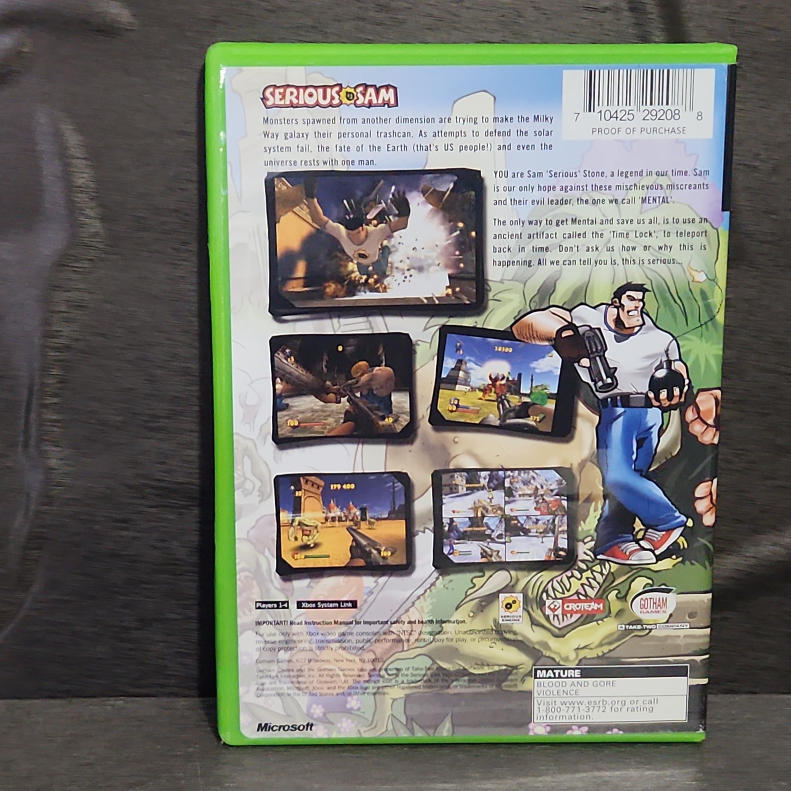 Serious Sam XBOX Game Original