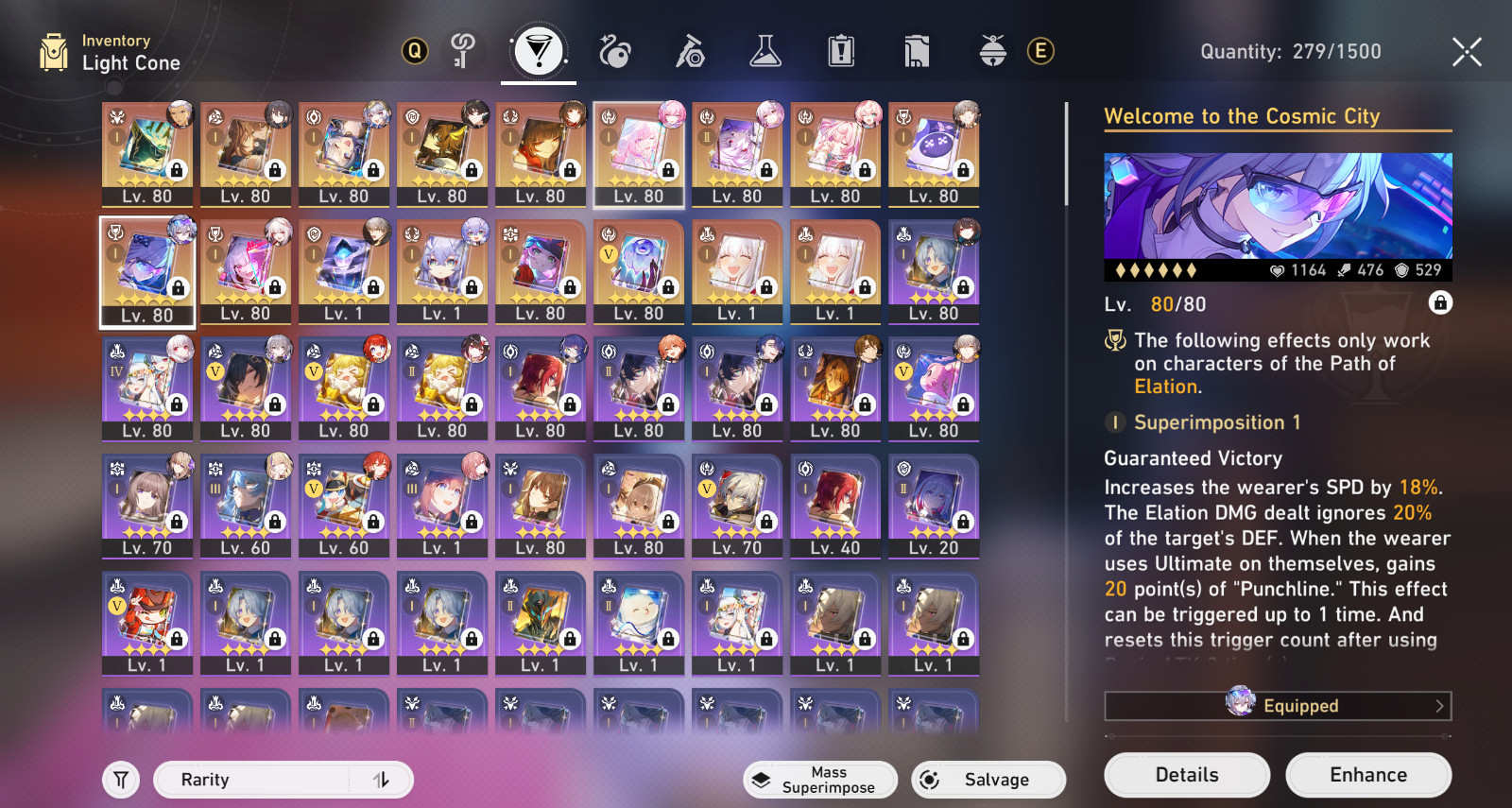 Honkai Star Rail/ HSR E6 Cyrene/E6 Evernight Whale account