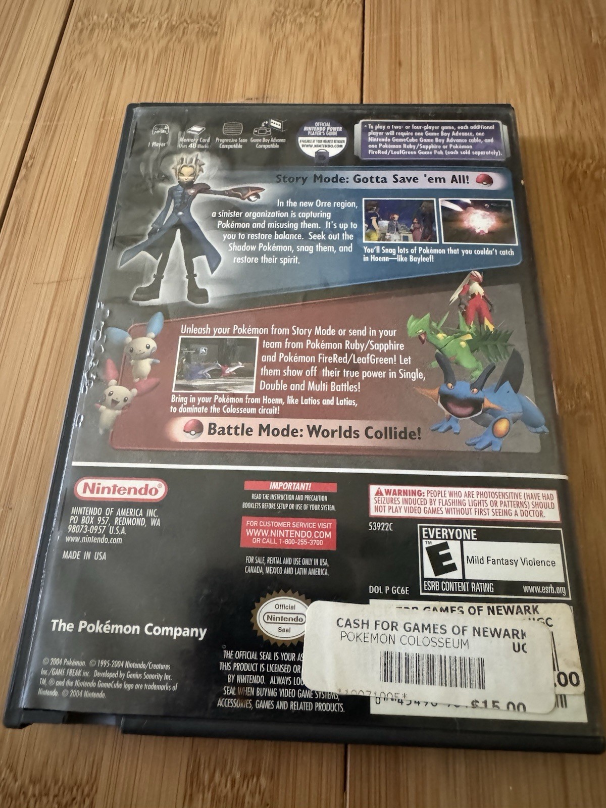 Pokémon Colosseum (Nintendo GameCube, 2004)- No Manuel [TESTED] [DIRTY CASE]