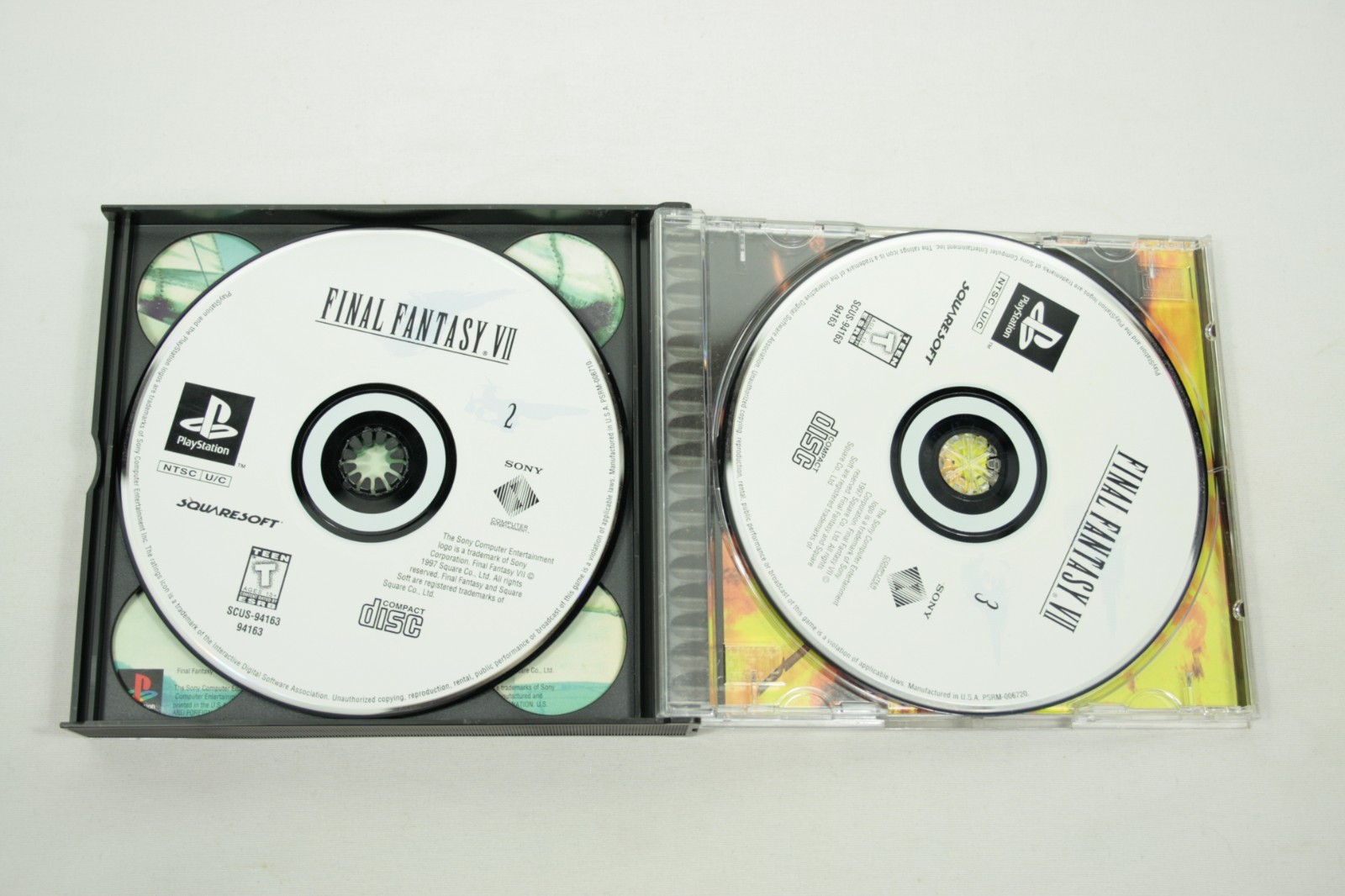 Final Fantasy 7 VII PS1 CIB Black Label Sony PlayStation 1 1997 Complete Manual