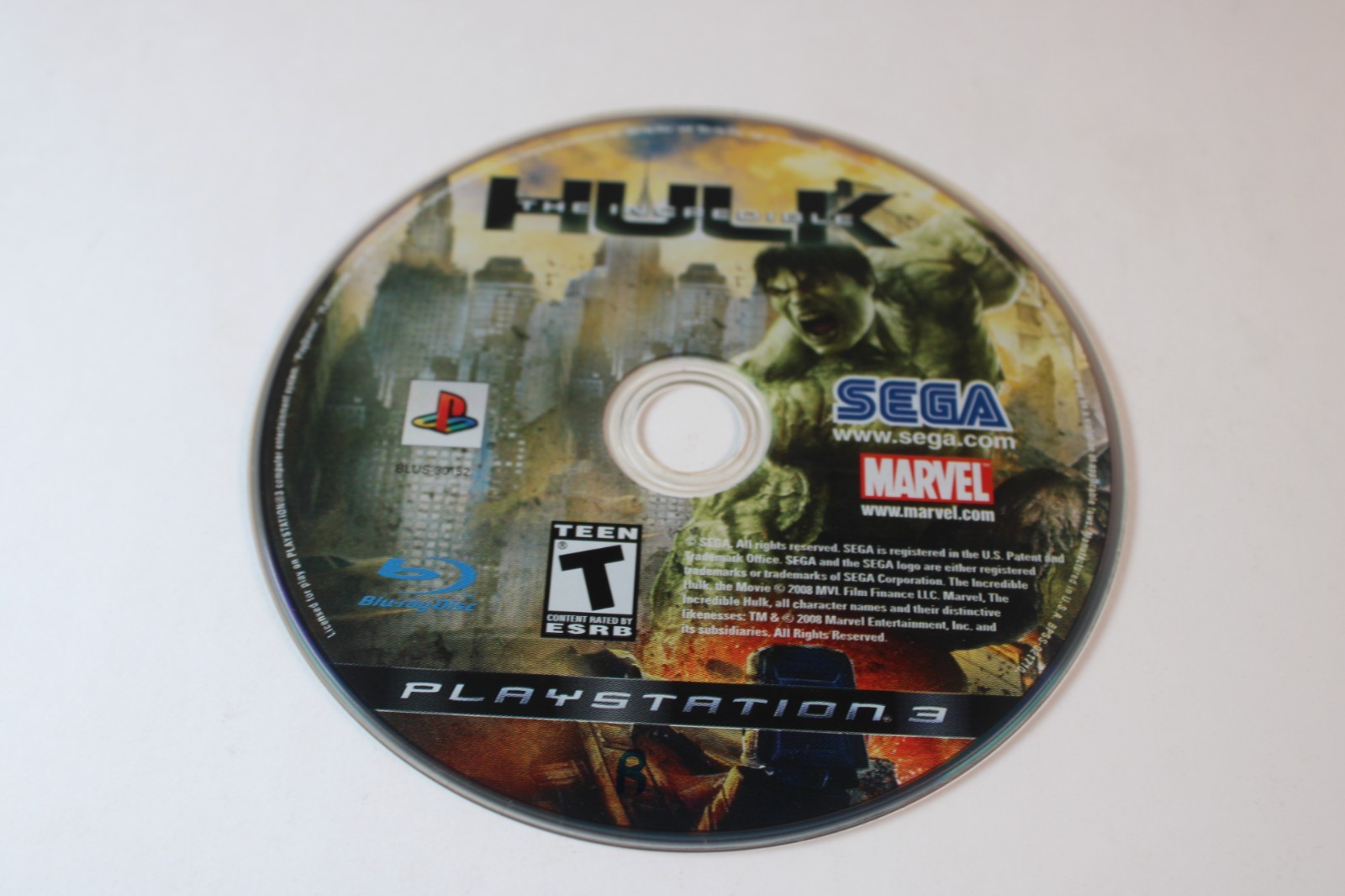 The Incredible Hulk (Sony Playstation 3, PS3) Authentic, Game Only, Tested