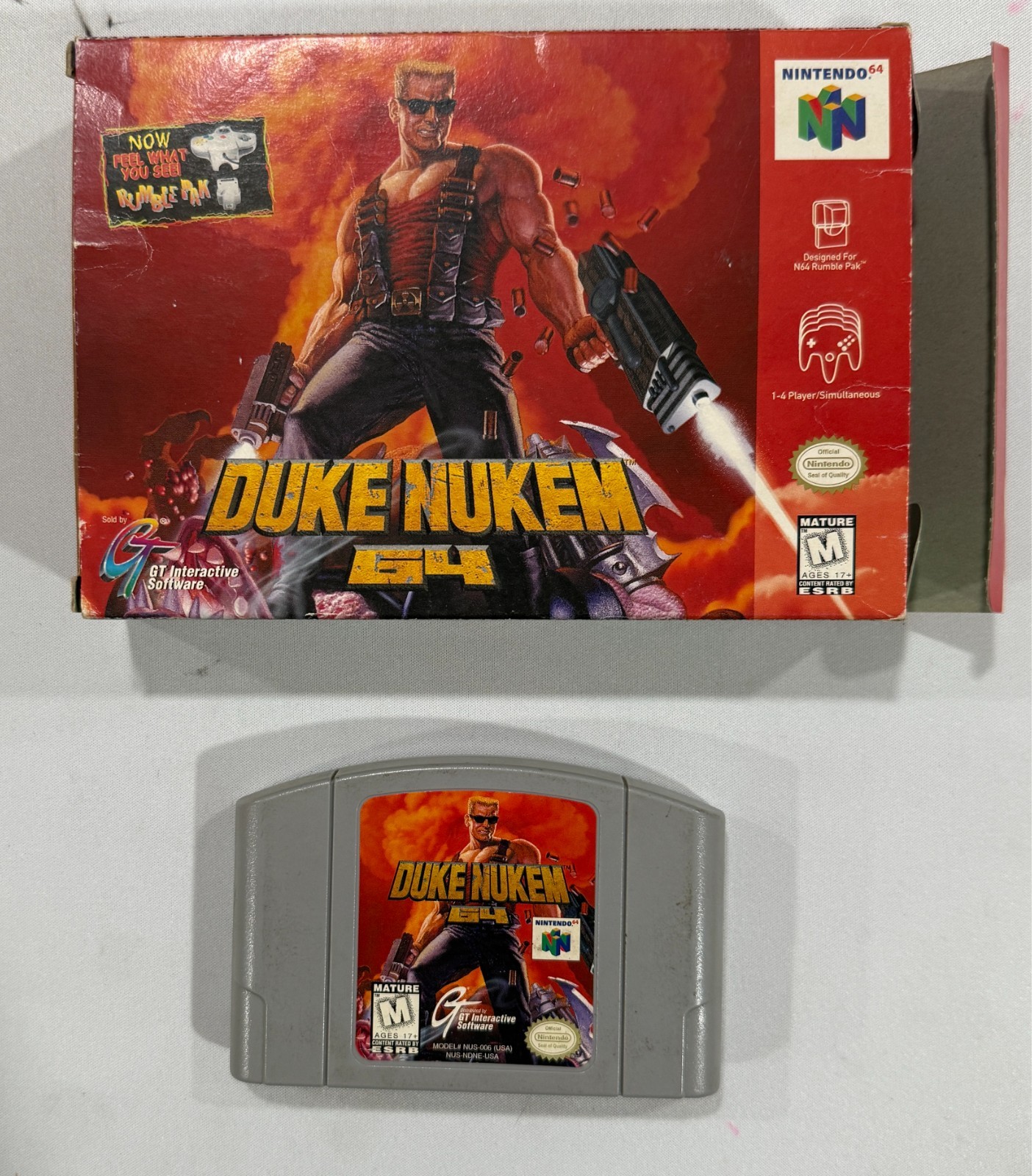 Duke Nukem 64 – Nintendo 64 – N64 – Box and Game Only – Authentic
