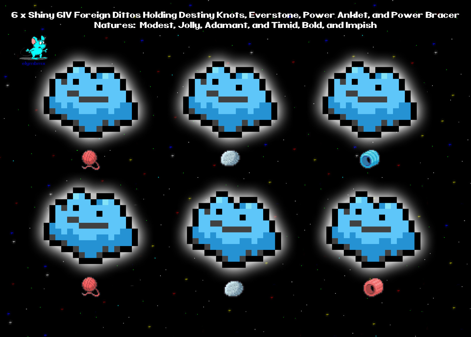 6 x ✨ Shiny ✨ 6IV Foreign Masuda Ditto Brilliant Diamond Shining Pearl SWSH SCVI