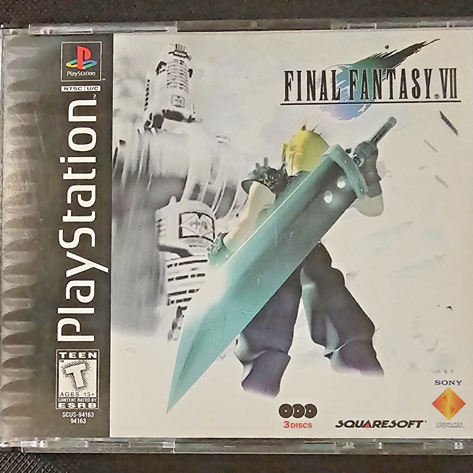 Final Fantasy VII Sony PlayStation Black Label – 3 Disc Set – 1997