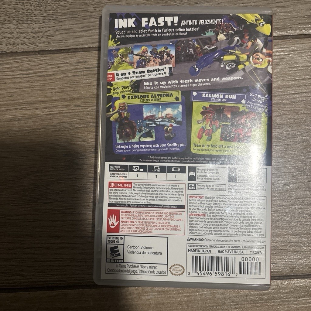 Nintendo Splatoon 3 Nintendo Switch Game Card w/ Case, Online Multiplayer