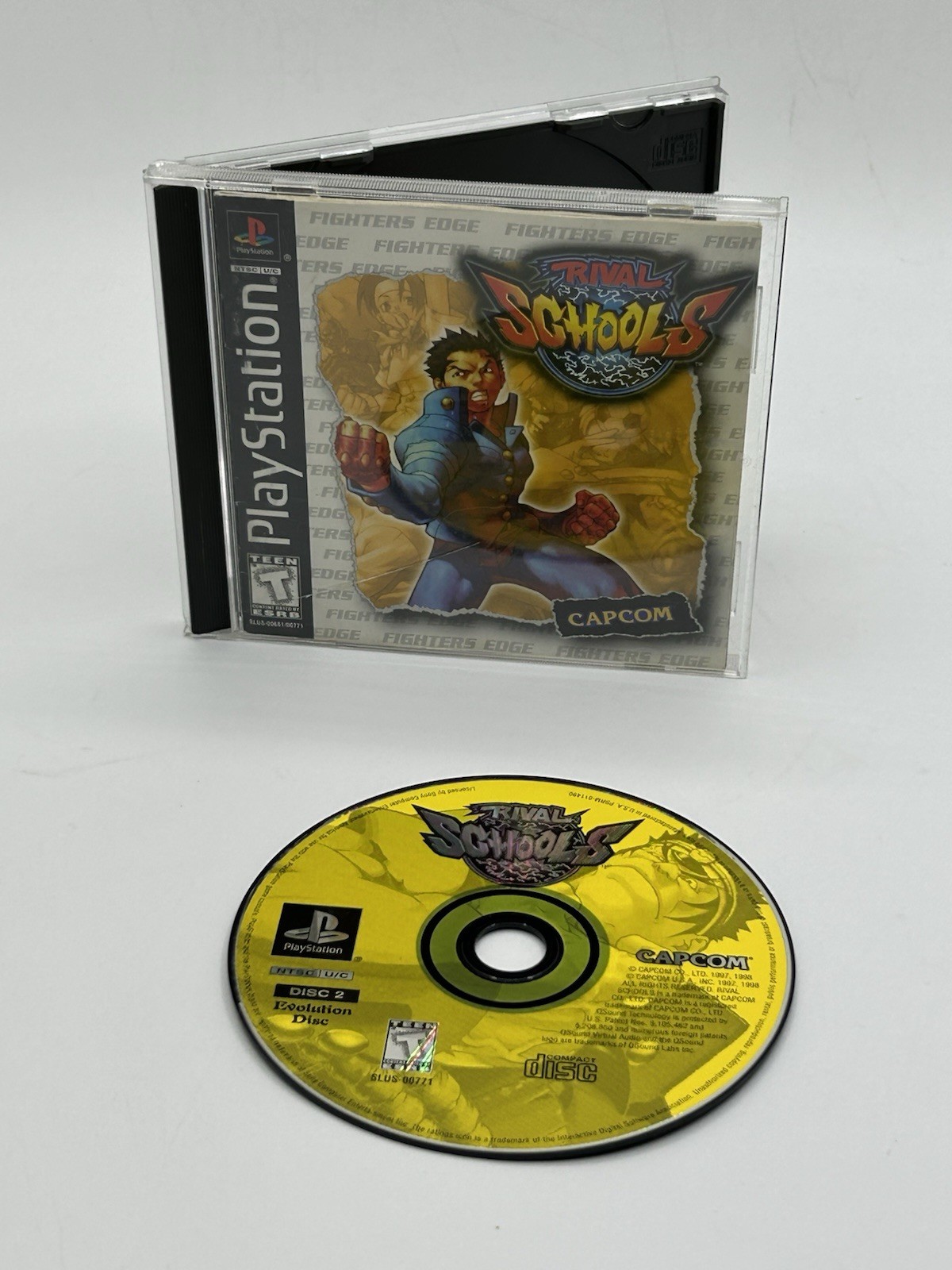 Rival Schools Sony PlayStation PS1 Disc 2 Disc Only and Case