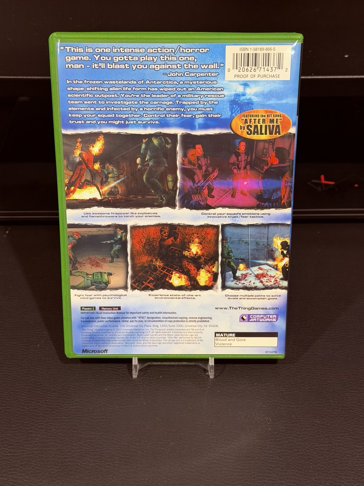 The Thing Xbox 2002 Complete CIB – 1 Year Warranty – Free Shipping