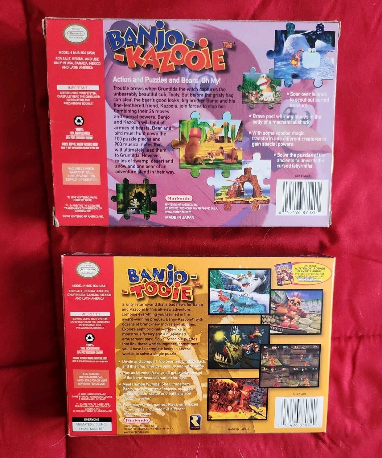 Banjo Kazooie & Banjo Tooie (Nintendo 64 ) CIB ☆ EXCELLENT ☆