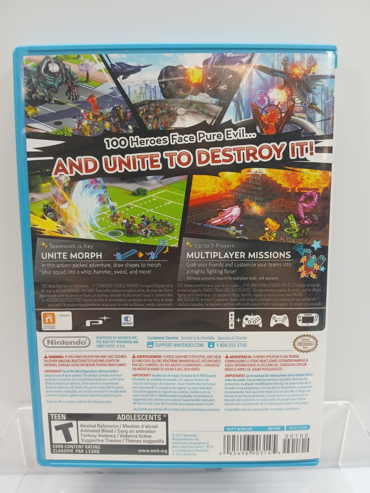 The Wonderful 101 (Wii U, 2013) Very good condition – Tested
